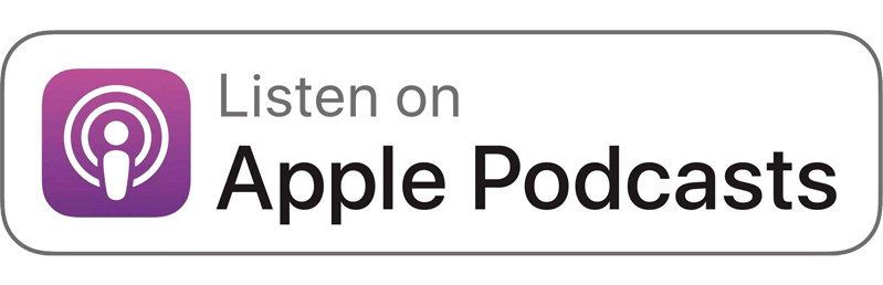 A white and black logo for apple podcasts.